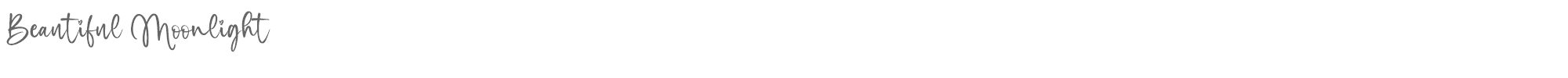 Sample characters Beautiful Moonlight Font
